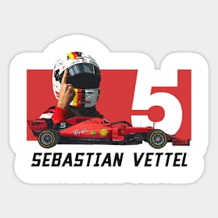 Sebastian Vettel 5 Sticker